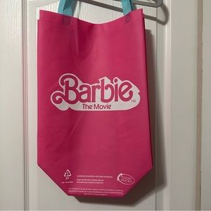 Barbie the movie pink reusable bag